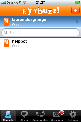 Nimbuzz contacts